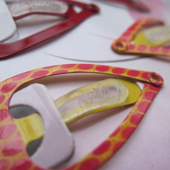 6 Goody Heart Stay Put Slide Proof Hold Secure Fit Metal Hair Contour Snap Clips - Picture 7 of 8